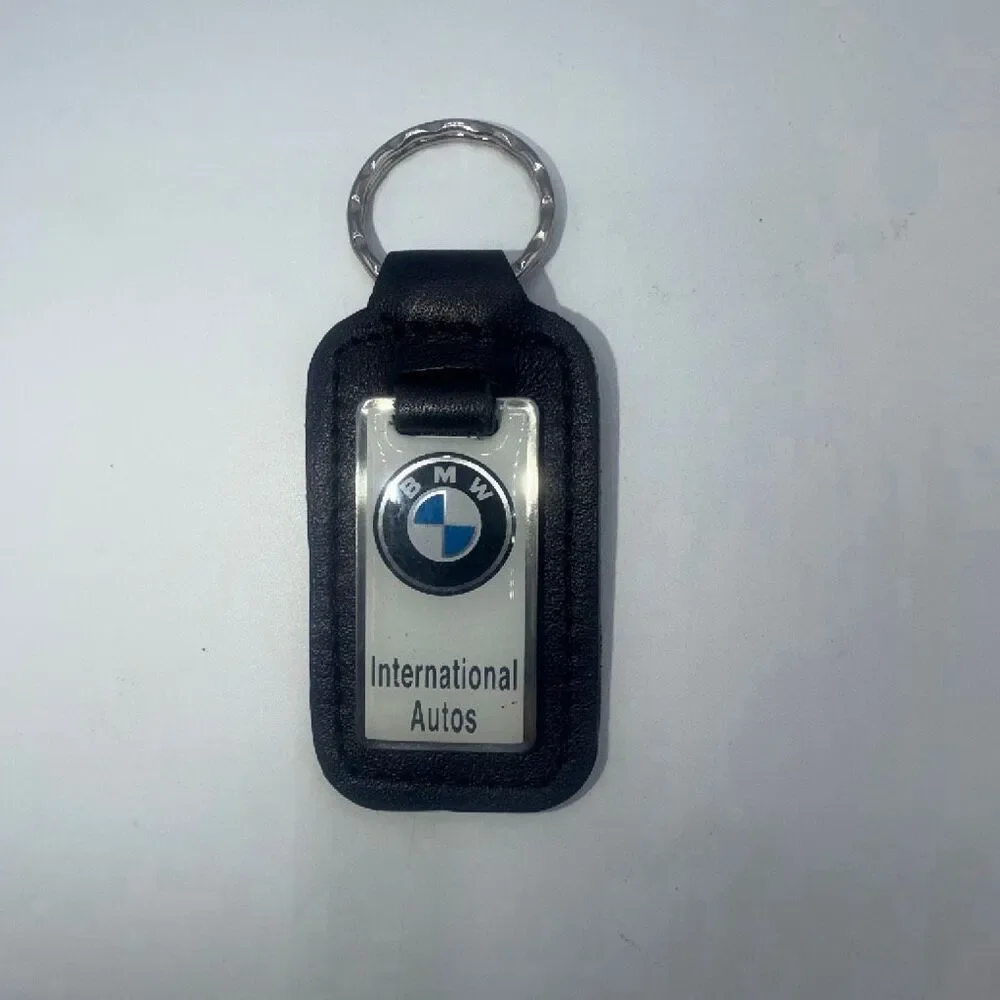 BMW International Autos Leather Keychain